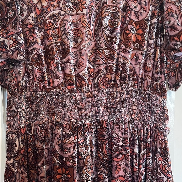 Anthropologie Burgundy Velvet Midi Dress - Picture 8 of 10